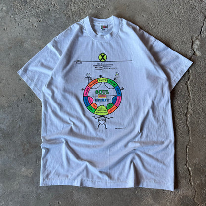 90’s Soul Mind Spirit Body Chart Stick Figure Shirt Size XL