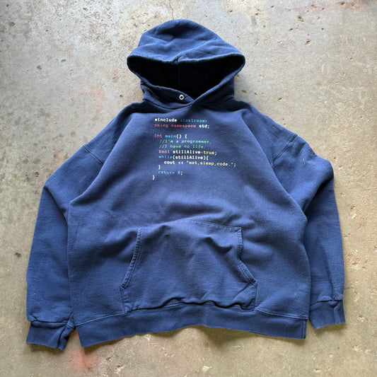 2000’s “eat, sleep, code. “ Tech Hoodie