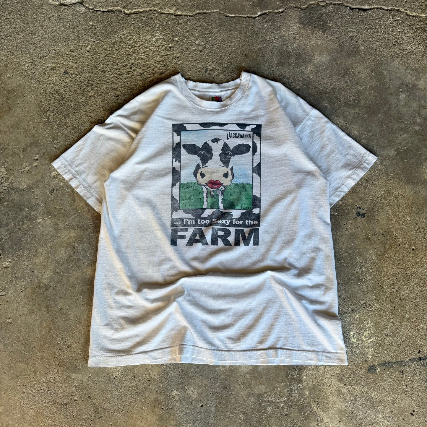90’s “I’m too sexy for the FARM” Cow Shirt Size XL