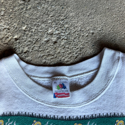 90’s Ken Brown “Mr. Coffee” Art Crewneck Sweatshirt Size XL