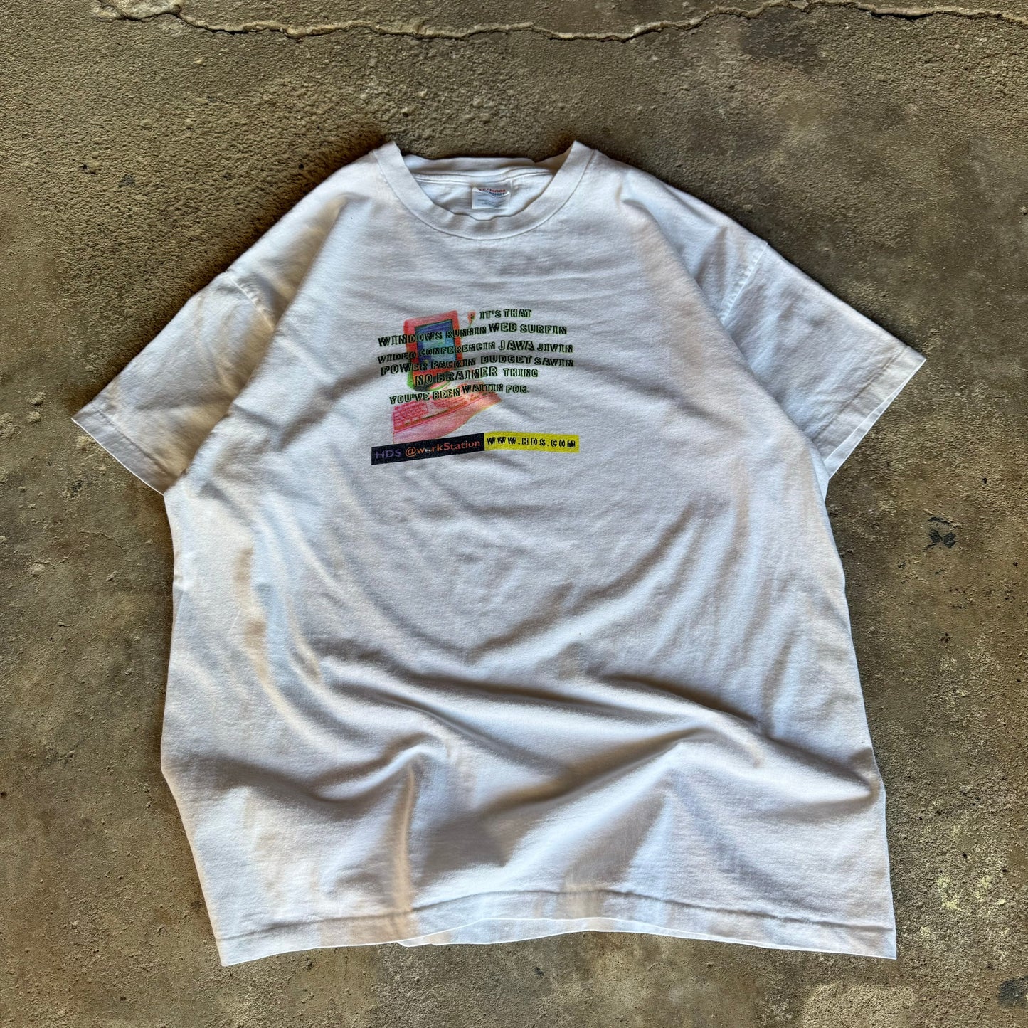 90’s HDS Workstation Tech Statement Shirt Tagged XL