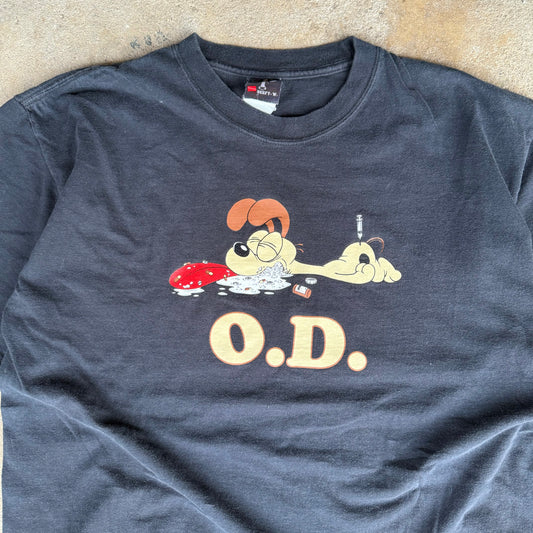 2000’s O.D. Odie Garfield Dog Drug Parody Shirt Size L