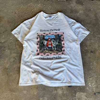 2000’s Defenders of Wildlife “Little Red Riding Hood LIED” Art Activism Shirt Size L