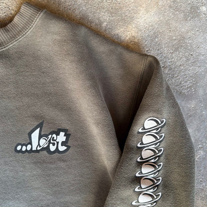 Late 90’s …lost enterprises Planet Logo Sleeve Print Crewneck Sweatshirt Size L