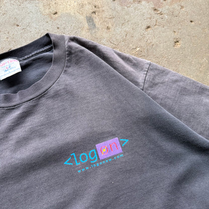 90’s Log On Now! Faded Tech Tee