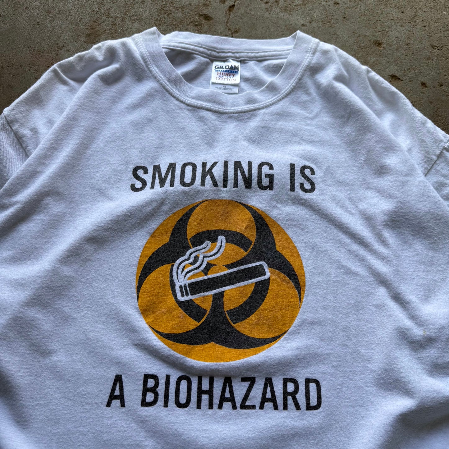 2000's Smoking Is A Biohazard Anti Smoking Tee