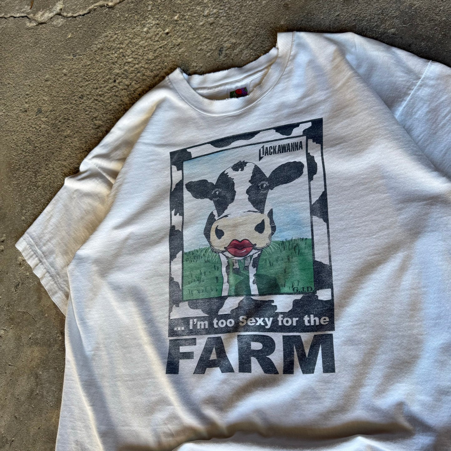 90’s “I’m too sexy for the FARM” Cow Shirt Size XL